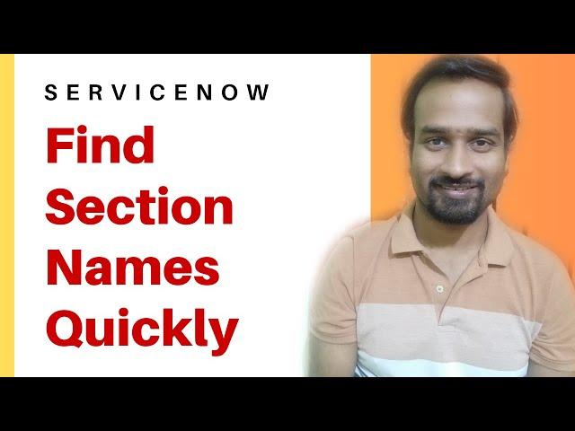 How to Find Section Names of the Form in ServiceNow ? Engineer Vineet Jajodia