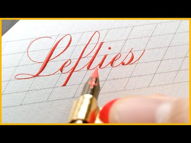 AMAZING LEFT HANDED COPPERPLATE CALLIGRAPHY | CALLIGRAPHY MASTERS