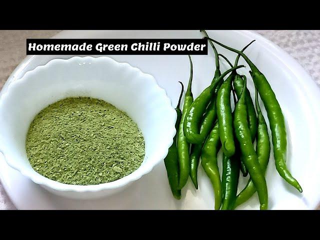 Homemade Green Chilli Mirchi Powder Recipe | How To Make Green Chilli Powder at Home | Sun Dried