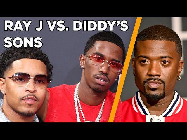 Diddy's Sons Attempt To Fight Ray J; Fight Broken Up By Chris Brown + More