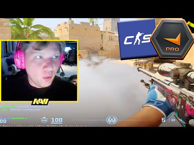 S1MPLE PLAYS HIS FIRST FACEIT CS2 MATCH!!