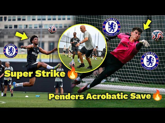 WowAndrey Santos Super shot Mike Penders super save in Chelsea Training vs Esperance de Tunis