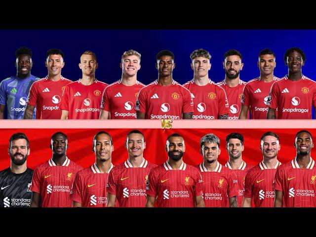 Manchester United Vs Liverpool 2024 ,Salah,Maino,Casmero,Virgil,Diaz