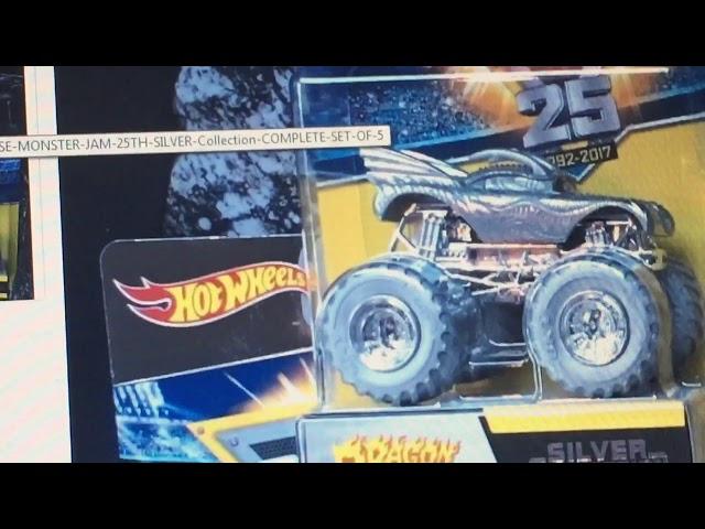 MORE 2017 MONSTER JAM HOT WHEELS SILVER COLLECTION ON EBAY! 