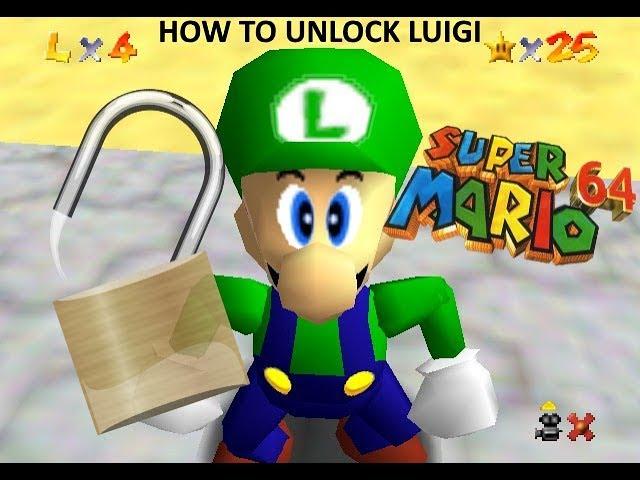 HOW TO UNLOCK LUIGI IN SM64 (SUPER MARIO 64)