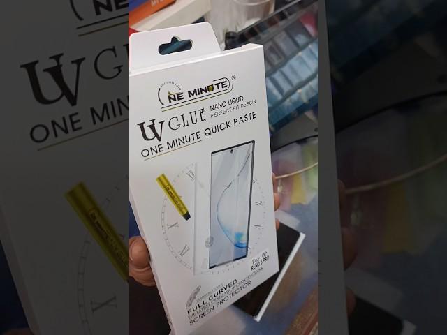 uv glue tempered glass kaise lagaye||30 second me uv glass installed  #shorts #ytshorts