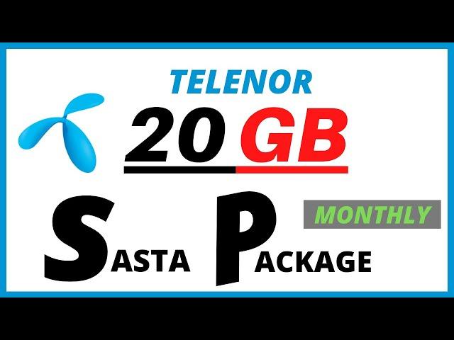 20 GB Sasta Telenor Internet Monthly Package - Telenor Net Pkg 2020