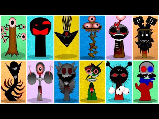 Sprunki 106 Phase 1- 12 All Characters Black, Durple, Mr.Tree Full Version / Compilation Incredibox