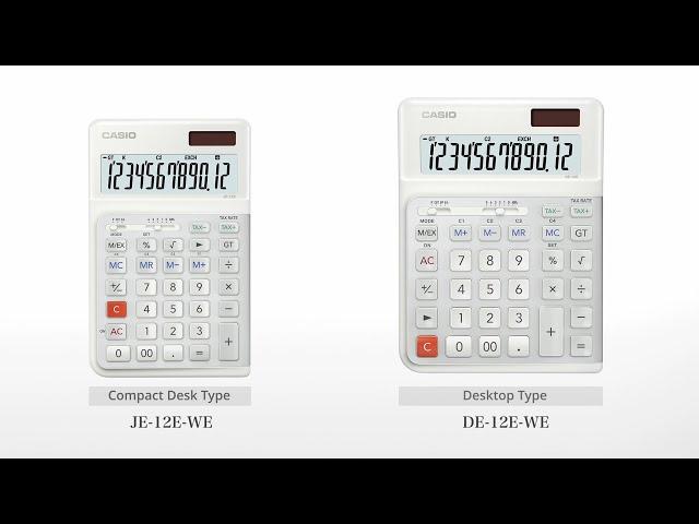 Desk calculators | DE-12E-WE Ergonomic Desk Top Calculator