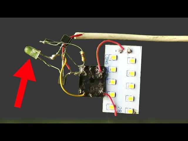 Make street light auto ON OFF circuit without LDR,use simple led