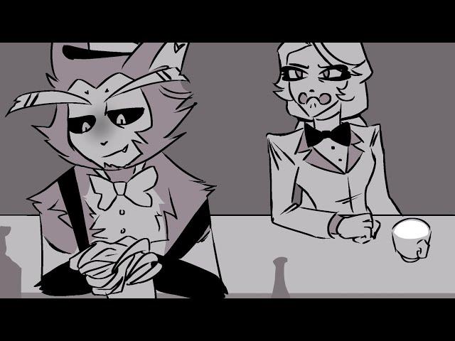 Husk gets Charlie a drink - Hazbin Hotel Comic Dub￼