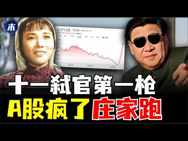 中国散户狂欢，A股大涨你敢买吗，三大指标揭中国股市谜底，十一长假第一悲剧，白毛女演员背后的因果，4天A股股民人均赚4.7万元，中国经济低迷股市大涨（小木谈天第489期20241001）