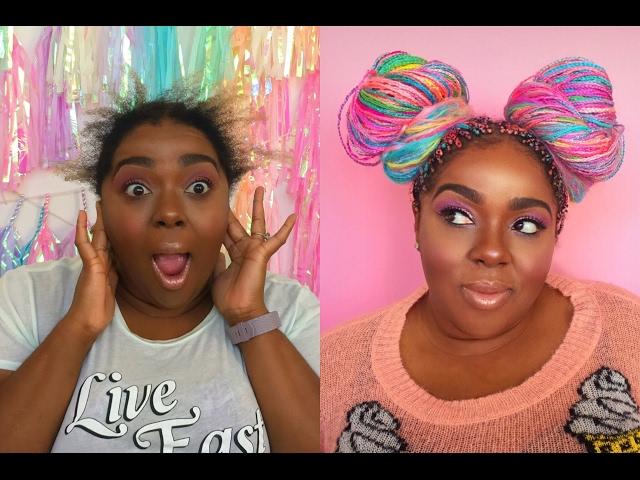 Watch Me Transform | Rainbow Box Braids Installation