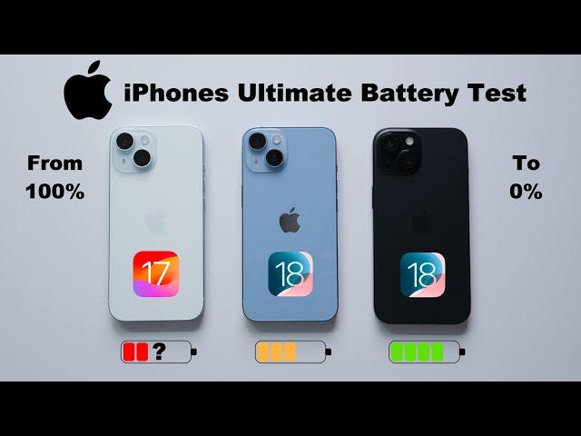 iPhone 15 vs iPhone 14 Battery Test 100% To 0% | iOS 17 vs iOS 18 Battery Test (HINDI)