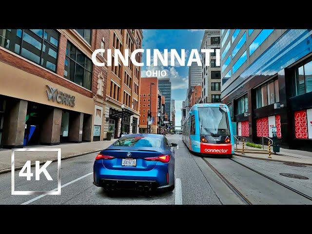 Driving in Downtown - Cincinnati, Ohio - Day Drive - |4K| HDR - 2024