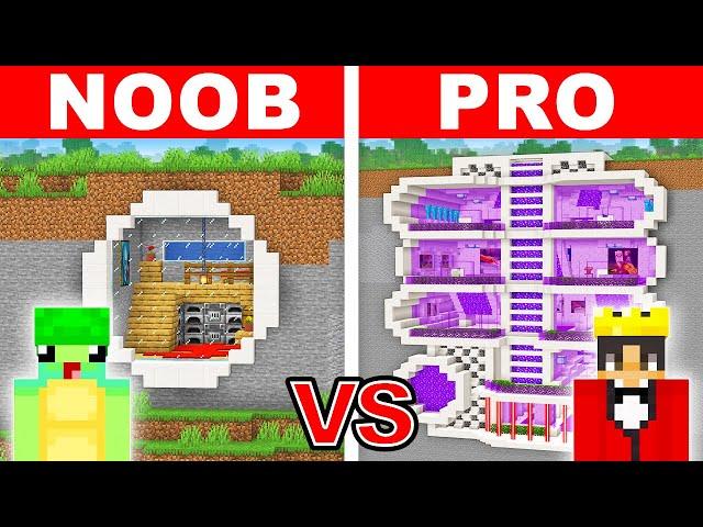 NOOB vs PRO: MODERN MOUNTAIN HOUSE Build Challenge in Minecraft!