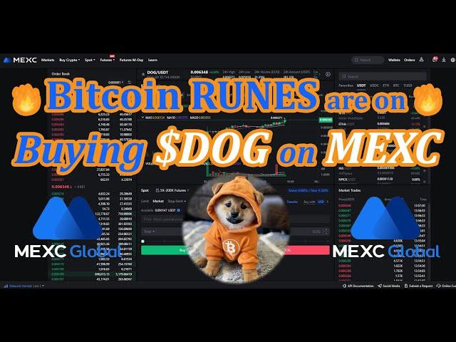 Bitcoin Runes are Running (Example of Buying Spot $DOG - Dog Go To The Moon on MEXC)