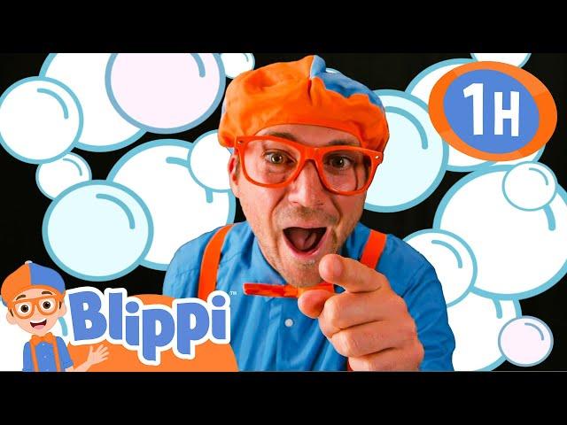 Blippi Plays With Bubbles! | 1 HOUR OF BLIPPI TOYS! | Educational Videos for Kids