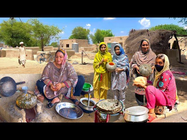 Village Women Cooking Pumpkin Unique Style Recipe | Pakistan Village Life | Traditional Lunch