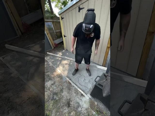 Easy DIY dry pour concrete slab #concrete #diy #drypour