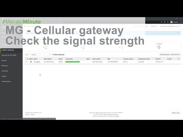 Meraki MG - Signal strength