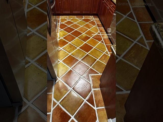 Mexican tile restoration #marble #marblecleaner #marblepolishing #cleaning