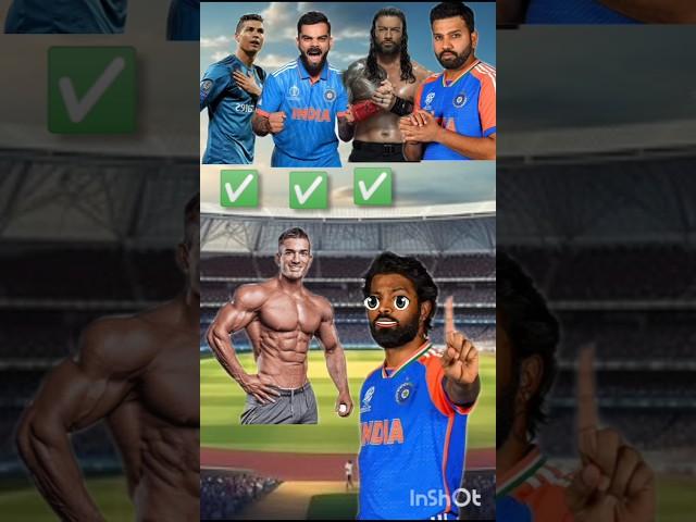 Ronaldo VS Virat Kohli VS Roman Reigns VS Rohit Sharma is speaking Hardik Pandya #shorts