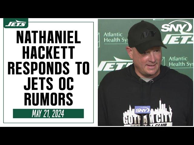 Nathaniel Hackett responds to rumors Jets were looking to hire other coaches on offense | SNY