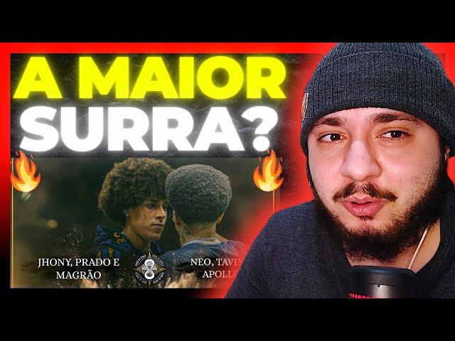 (PERFORMANCE HISTÓRICA) NEO, APOLLO E TAVIN X PRADO, JHONY E MAGRÃO | BDA 8 ANOS | REACT BAUEB