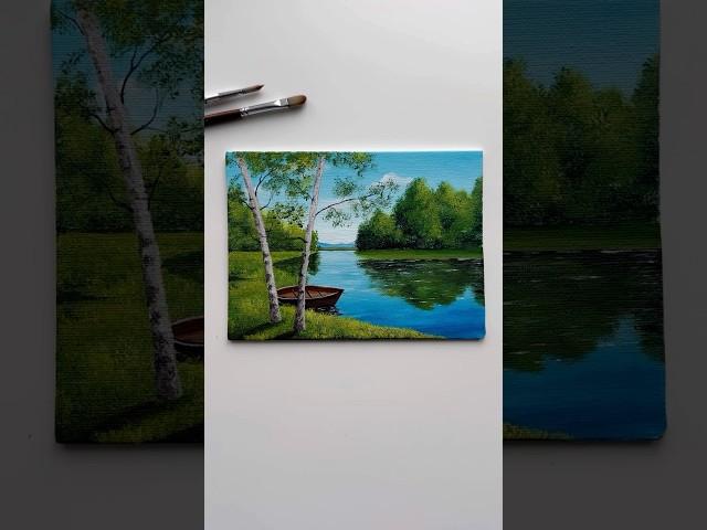 River’s Edge Calm   |  Save if you need this view today  #artworks #acrylic