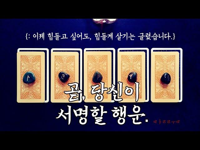 [타로카드] ‘곧 당신이 서명할 행운.’