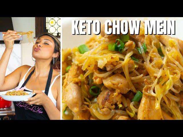 KETO CHICKEN CHOW MEIN! How To Make Keto Chow Mein & Keto Noodles