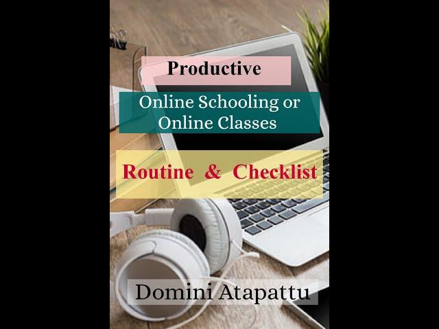 shorts - Productive online schooling or classes routine and checklist #studymotivation  #studyhack