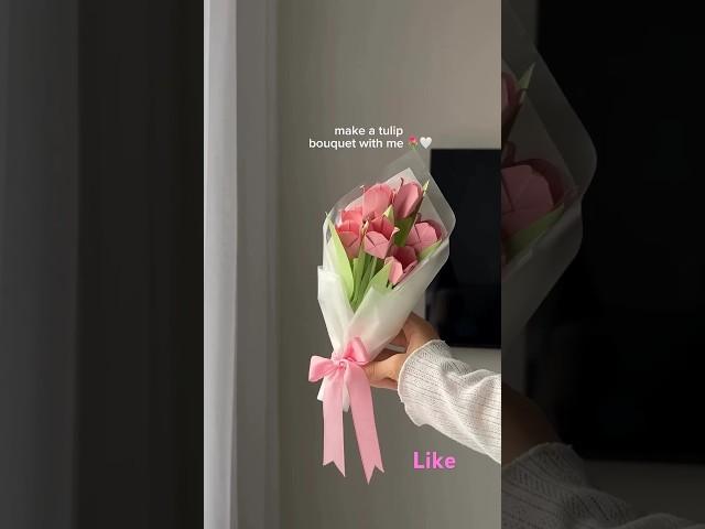 Make a tulip  flower bouquet