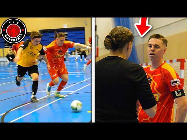 I Played in a PRO FUTSAL MATCH! Captain gets a RED CARD? (Football Highlights)