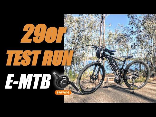 29er offroad test run DIY Luna Cycle Bafang mid drive kit on Giant Anthem ebike emtb 52v BBSHD