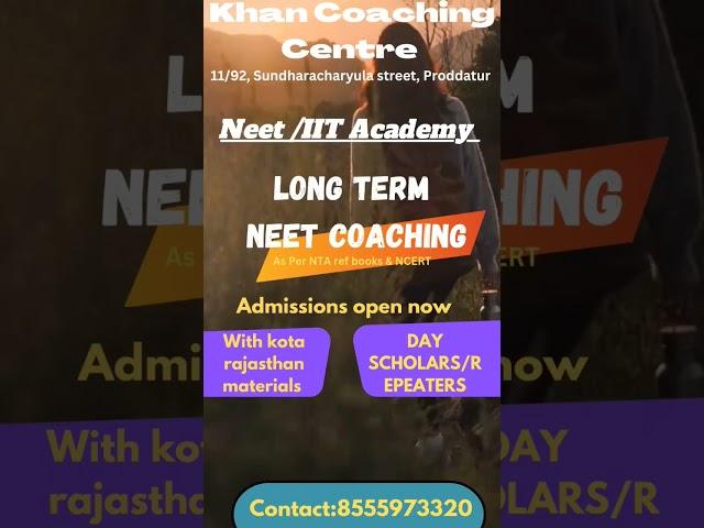 LONG TERM NEET COACHING, PRODDATUR