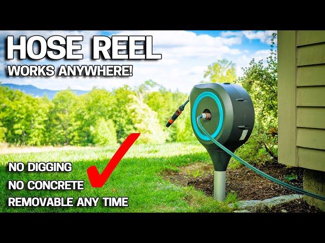 RETRACTABLE HOSE REEL INSTALLS in 1 MINUTE & Doesn't TIP! by Gardena