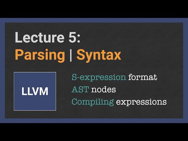 Programming Language with LLVM [5/20] Parsing | S-Expression