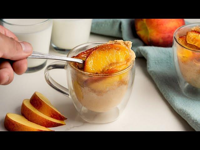 Peach Cobbler in a Mug - Dished #Shorts