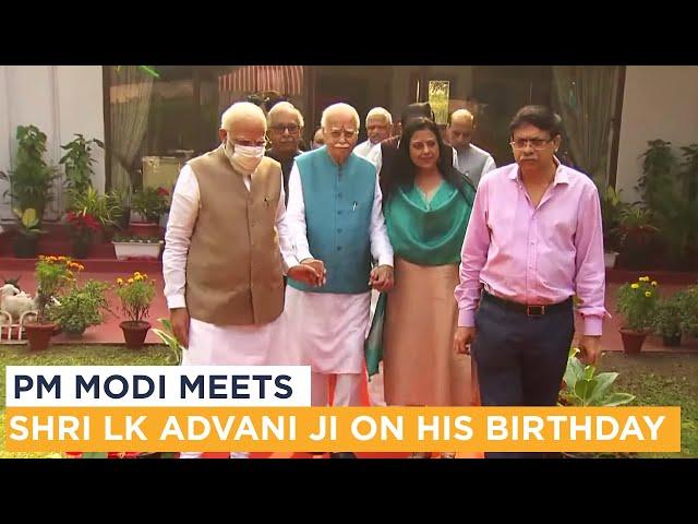 PM Modi meets Shri LK Advani Ji on his birthday