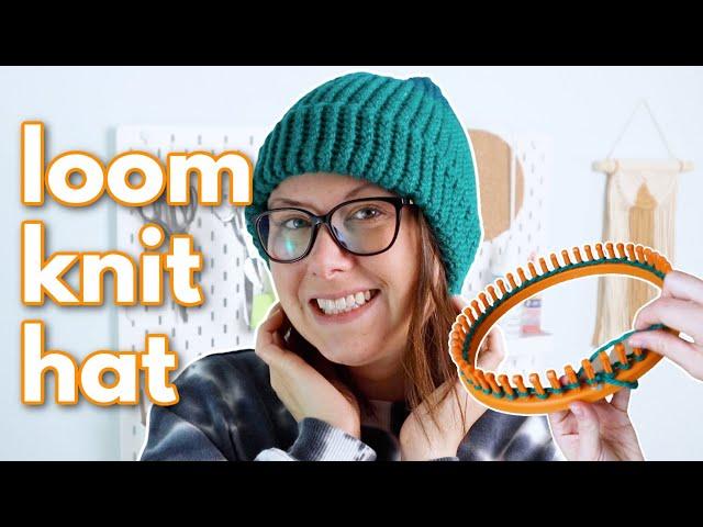 Loom Knit Hat (EASY Beginner Tutorial!)