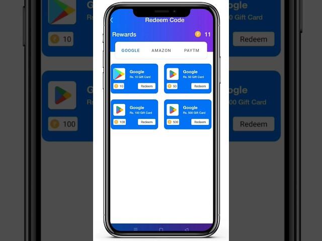 Free ₹10,₹40,₹80,₹100 Google Play Redeem Code For Play Store | Free Redeem Code App 2023 #shorts