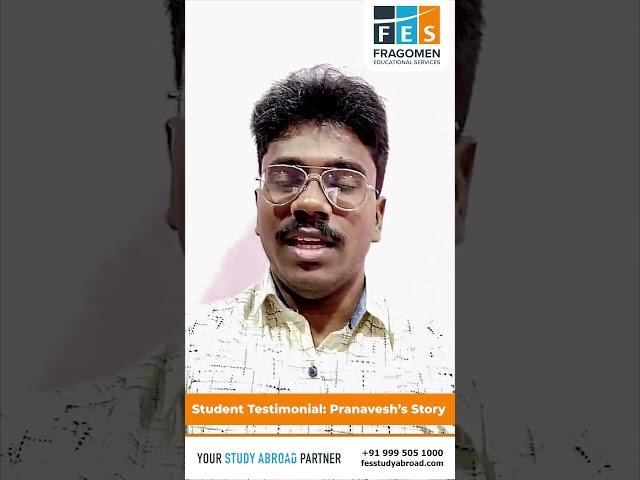 Sai Pranavesh Success Story | Fragomen Educational Services