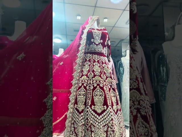 Pakistani Heavy Bridal lehanga on velvet 2024