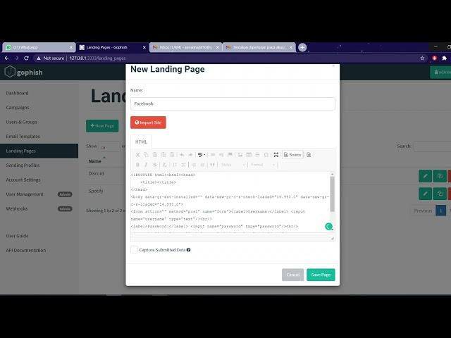 Phishing Attack using GOPHISH Demonstration Tutorial