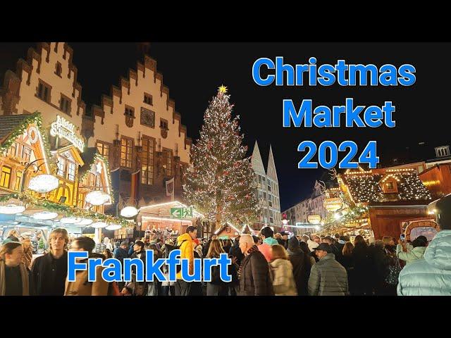 Frankfurt. Christmas Market 2024. Walk around the city