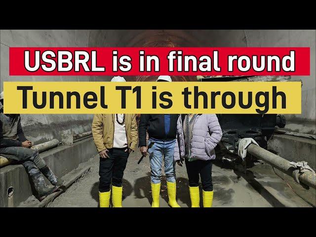 Tunnel T1 is through, shortly train will run in Katra Banihal section