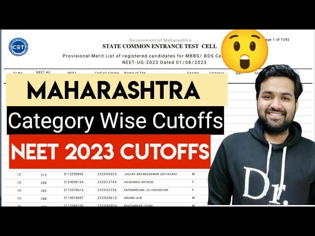 Maharashtra State Govt. Medical College Cutoffs | Category Wise | NEET 2023