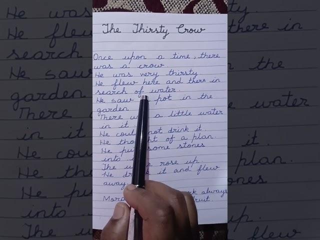 10 lines story on"The Thirsty Crow"|story on The Thirsty Crow in english|short and simple story